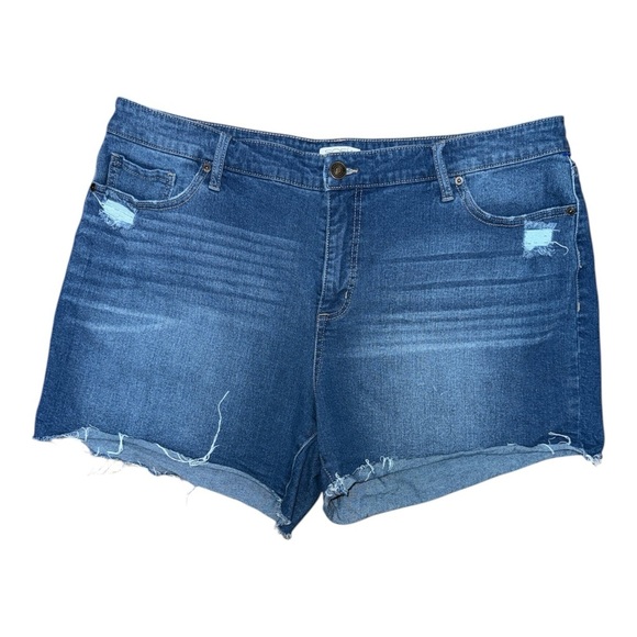 Sofia by Sofia Vergara Blue Cut-Off Jean Shorts - Picture 1 of 4